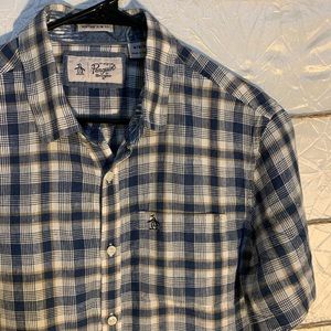 ORIGINAL PENGUIN BUTTON UP SHORT SLEEVE SHIRT Sz-M